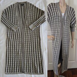 Forever 21 Cable Knit Long Cardigan Duster SZ S